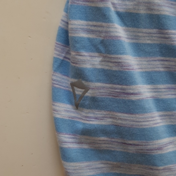 Ivivva 6 blue stripe criss cross athletic tank top - Picture 5 of 9